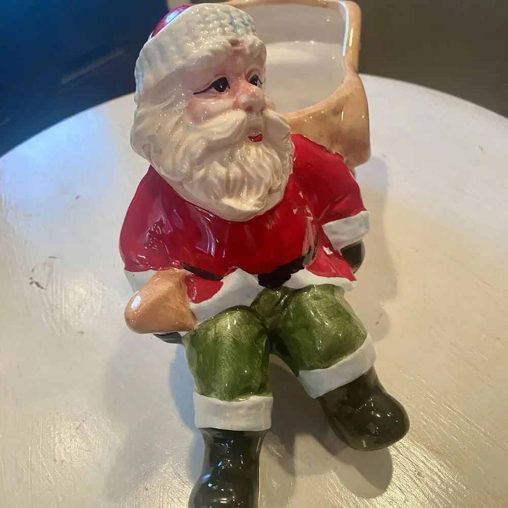 Ceramic Santa with Sleigh Hand Painted‎